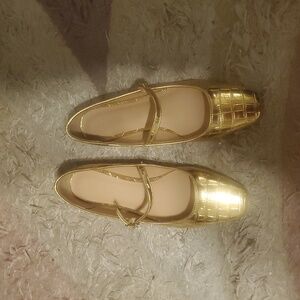 loft Gold Metallic  Ballet Flats Sz 8